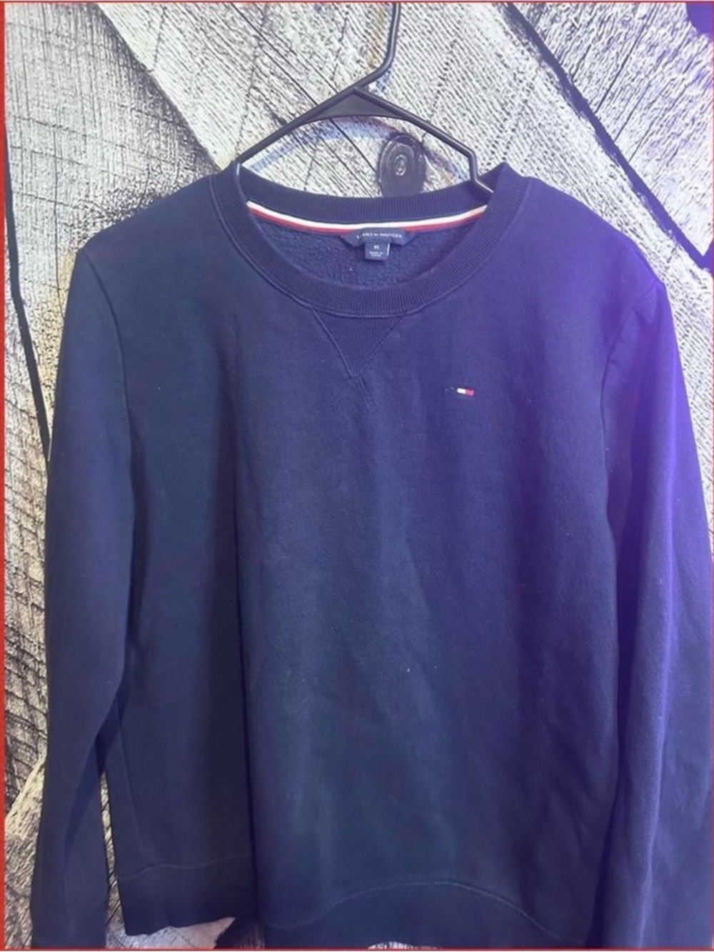 Tommy Hilfiger Navy Sweatshirt with Signature Trim